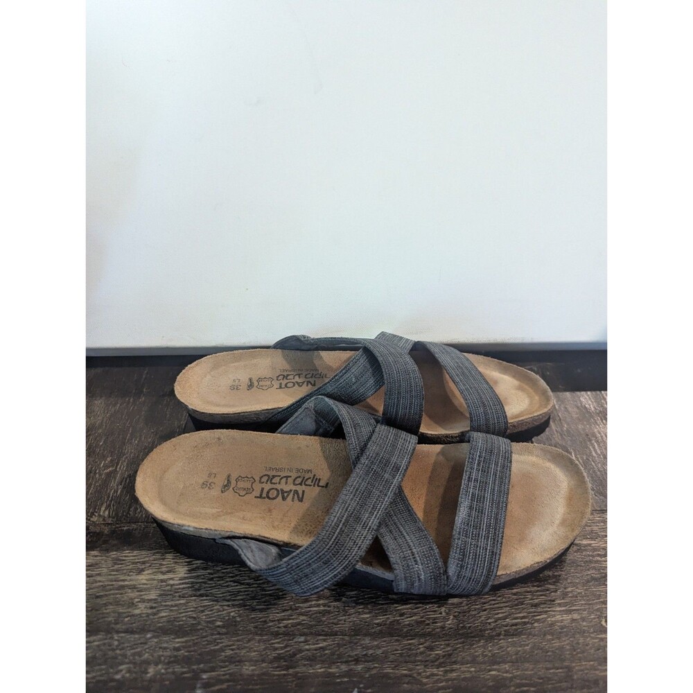 Naot Naomi Women's Size 8 US 39 EU Gray Elastic Slip On Casual Comfort Sandals